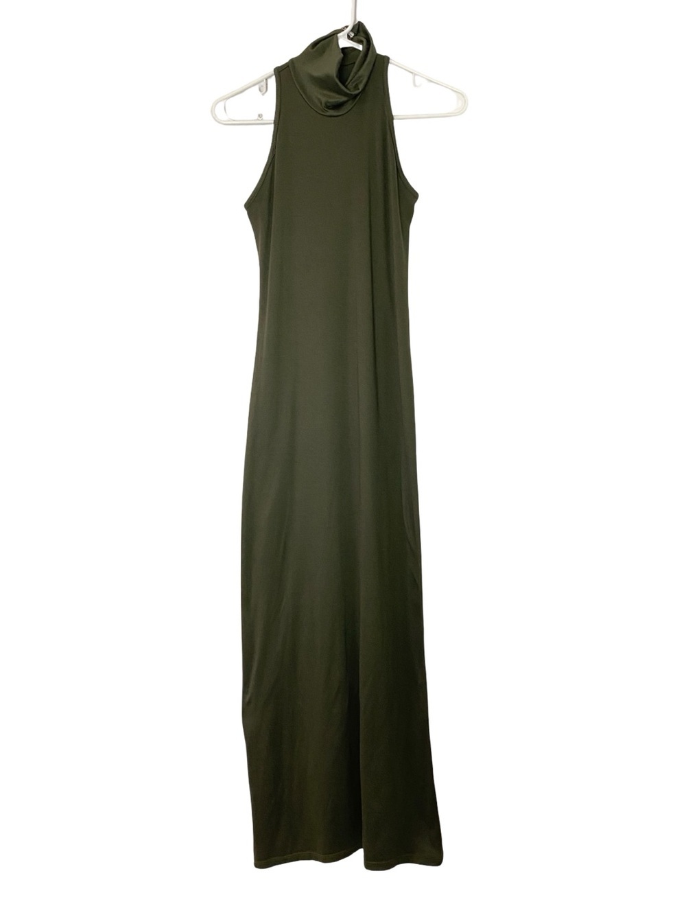Bumpsuit Serena Long Dress Women Size Medium Mockneck Sleeveless Green Maternity